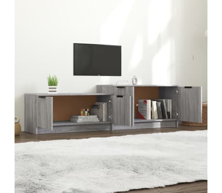 vidaXL TV Cabinet Grey Sonoma 158.5x36x45 cm Engineered Wood