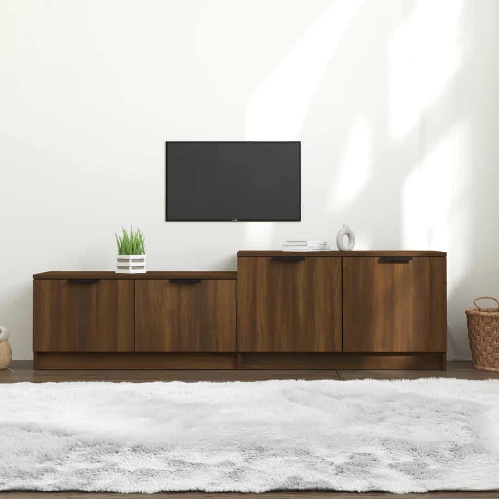 vidaXL tv-bord 158,5x36x45 cm konstrueret træ brun egetræsfarve