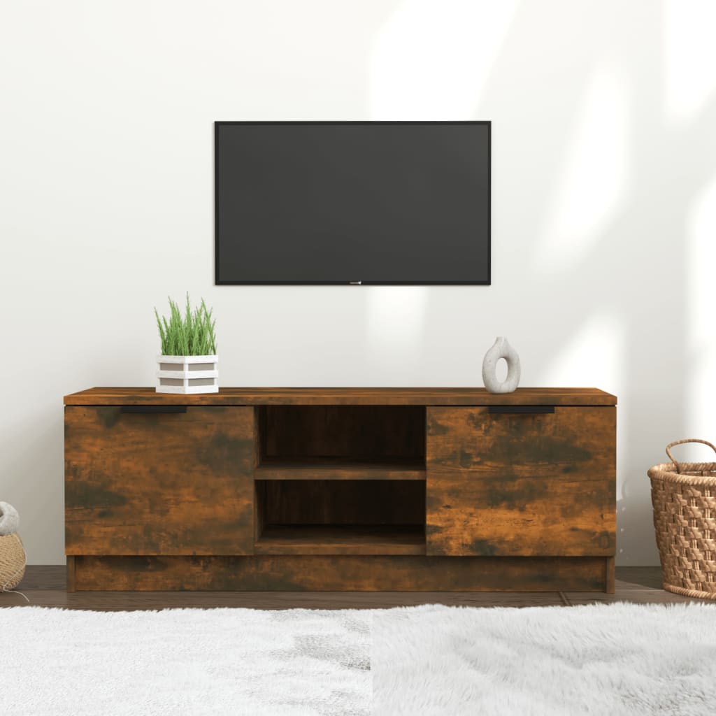 vidaXL Szafka pod TV, przydymiony d�b, 197x35x52 cm