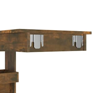 Nástěnný barový stolek kouřový dub 102 x 45 x 103,5 cm - obrázek 8