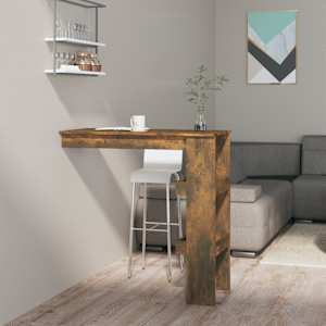 vidaXL seina baarilaud, suitsutatud tamm, 102x45x103,5 cm, tehispuit