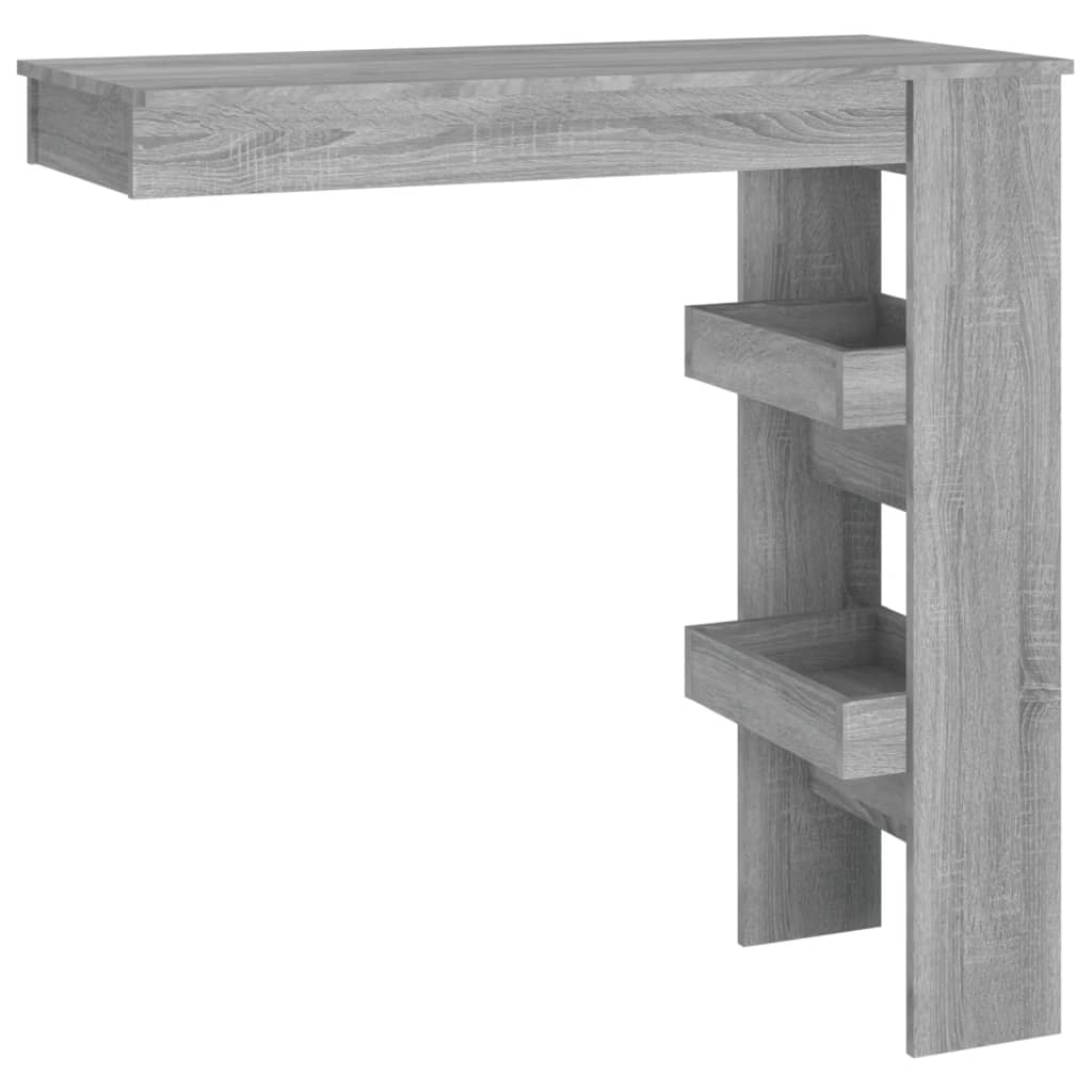 Image of vidaXL Wall Bar Table Grey Sonoma 102x45x103.5 cm Engineered Wood