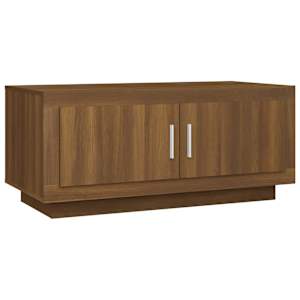 Konferenční stolek hnědý dub 102 x 50 x 45 cm kompozitní dřevo - obrázek 2