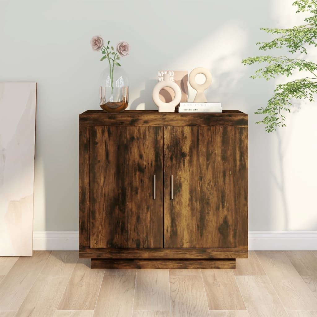 

vidaXL Dressoir 80x40x75 cm bewerkt hout gerookt eikenkleurig