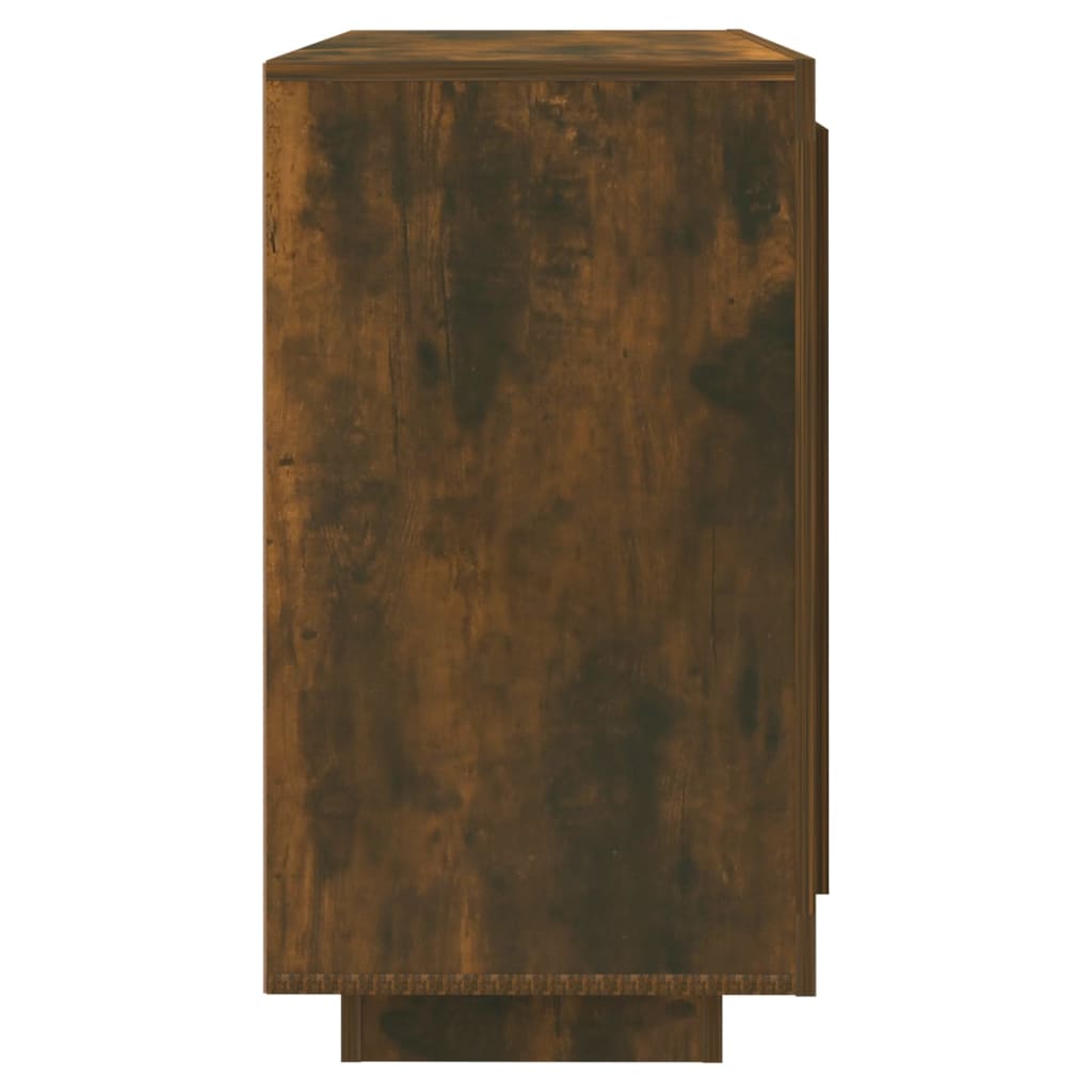 füstös tölgyszínű szerelt fa tálalószekrény 80 x 40 x 75 cm