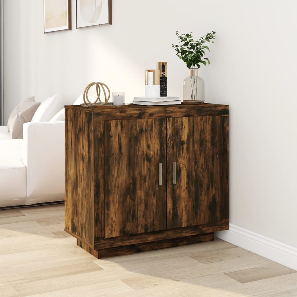 vidaXL Sideboard Räuchereiche 80x40x75 cm Holzwerkstoff