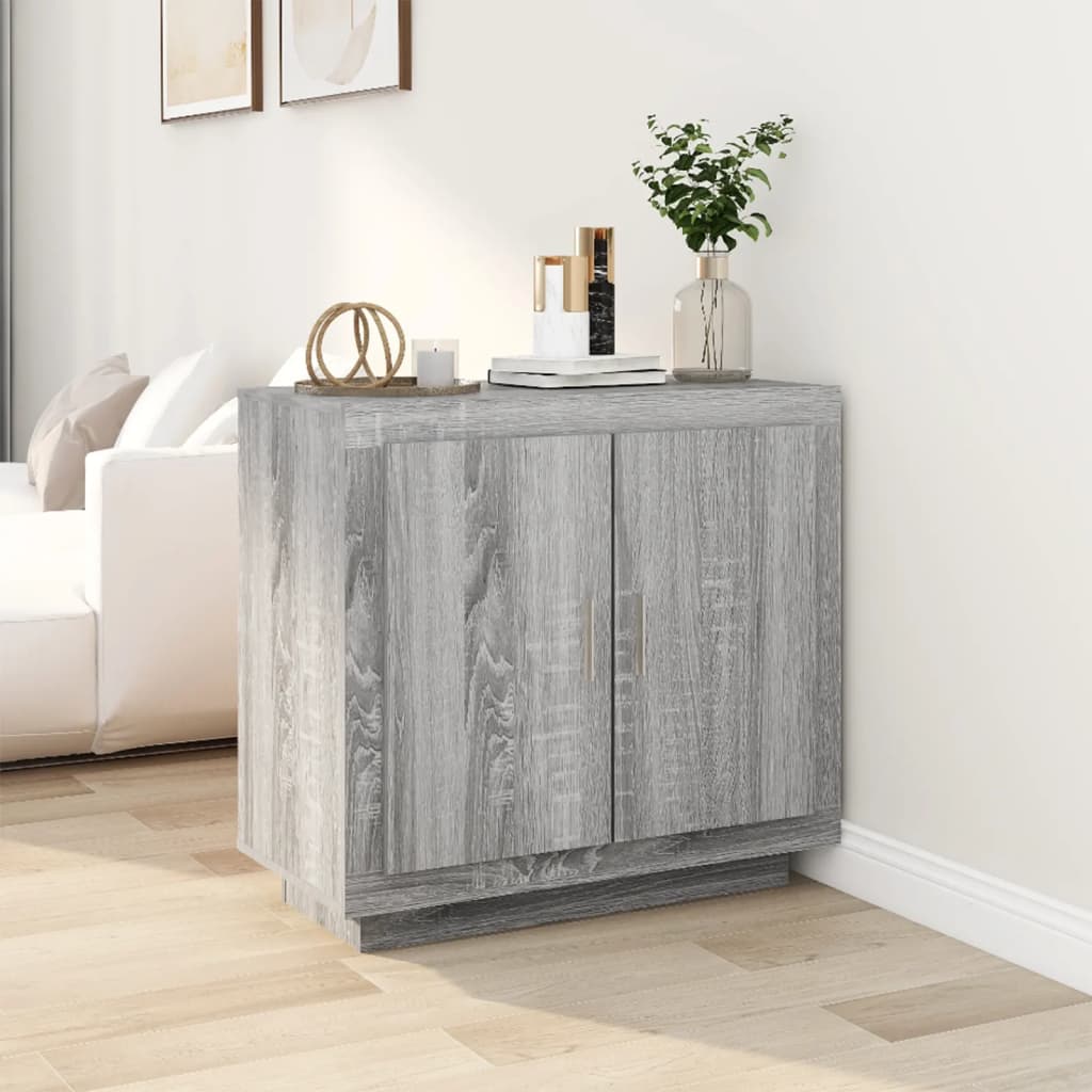 vidaXL Sideboard Grau Sonoma 80x40x75 cm Holzwerkstoff