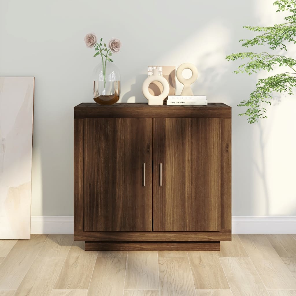 

vidaXL Dressoir 80x40x75 cm bewerkt hout bruineikenkleurig