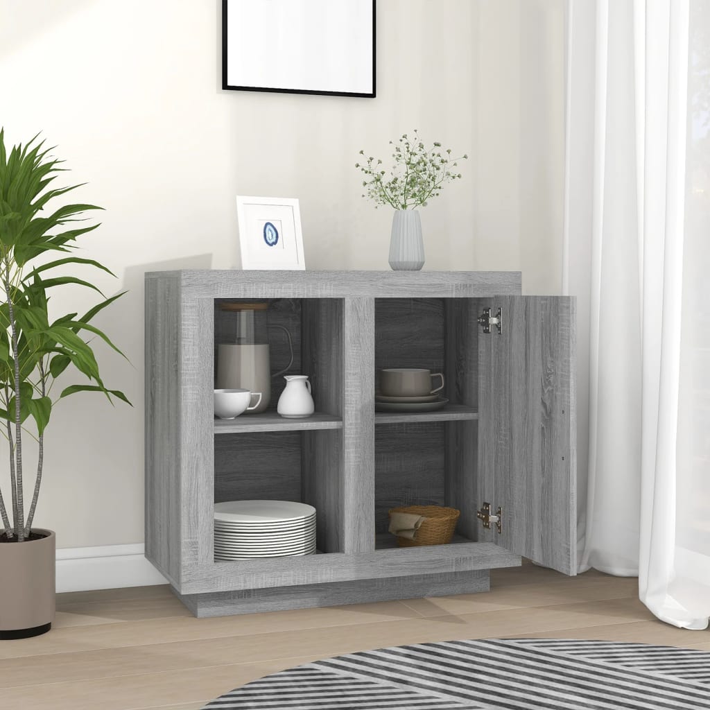 

vidaXL Dressoir 80x40x75 cm grijs sonoma eikenkleurig