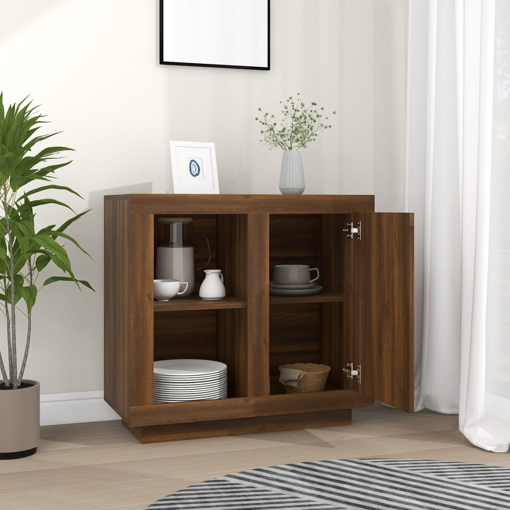 

vidaXL Dressoir 80x40x75 cm bruineikenkleurig