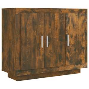 Příborník kouřový dub 92 x 35 x 75 cm kompozitní dřevo - obrázek 2