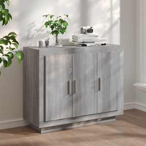 Komoda siva sonoma 92x35x75 cm konstruiran les