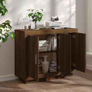 vidaXL Sideboard Brown Oak 92x35x75 cm Engineered Wood