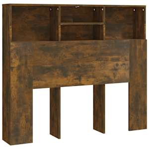 Čelo postele s úložným prostorem kouřový dub 120x19x103,5 cm - obrázek 2