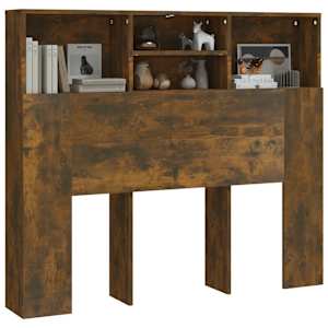 Čelo postele s úložným prostorem kouřový dub 120x19x103,5 cm - obrázek 4