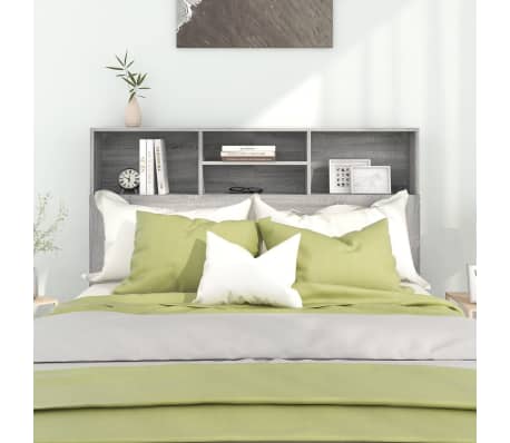 vidaXL Headboard Cabinet Grey Sonoma 140x19x103.5 cm