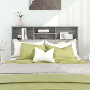 vidaXL Headboard Cabinet Grey Sonoma 140x19x103.5 cm