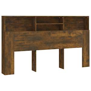 vidaXL voodipeatsi kapp, suitsutatud tamm, 180 x 19 x 103,5 cm