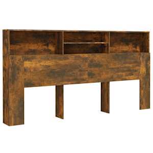 Čelo postele s úložným prostorem kouřový dub 200x19x103,5 cm - obrázek 2