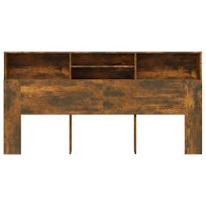 Čelo postele s úložným prostorem kouřový dub 200x19x103,5 cm - obrázek 3