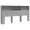 vidaXL voodipeatsi kapp, hall Sonoma tamm, 200 x 19 x 103,5 cm