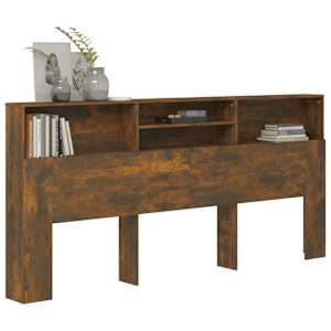 Čelo postele s úložným prostorem kouřový dub 200x19x103,5 cm - obrázek 6