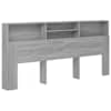 vidaXL voodipeatsi kapp, hall Sonoma tamm, 220x19x101,5 cm