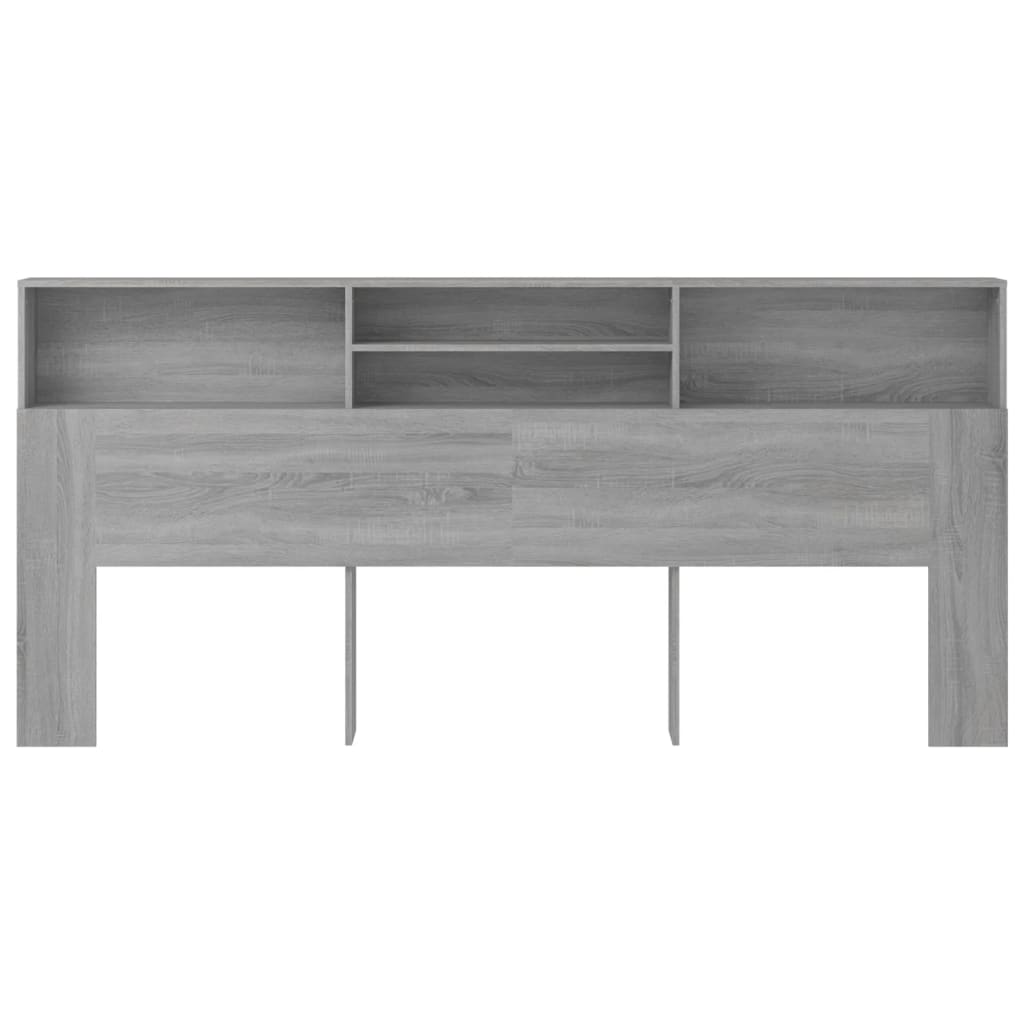 vidaXL Hoofdbordkast 220x19x103,5 cm grijs sonoma eikenkleurig afbeelding