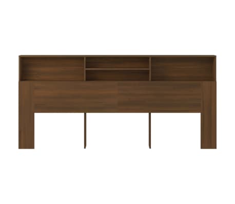 vidaXL S&auml;ngynp&auml;&auml;ty s&auml;ilytystilalla ruskea tammi 220x19x103,5 cm