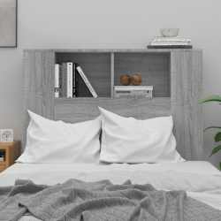 vidaXL Headboard Cabinet Grey Sonoma 100x18.5x102.5 cm