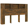 vidaXL peatsi kapp, suitsutatud tamm, 160x18,5x104,5 cm
