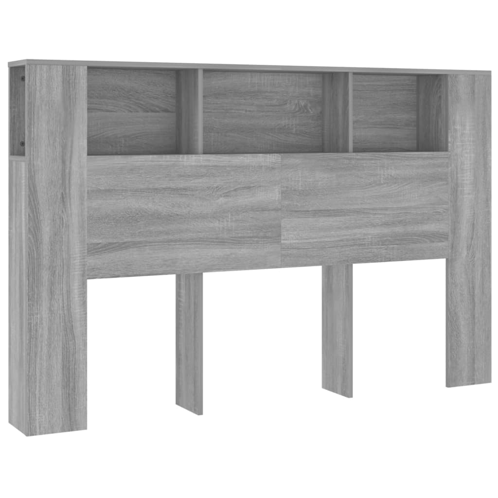 vidaXL Čelo postele s úložným prostorem šedé sonoma 160x18,5x104,5 cm