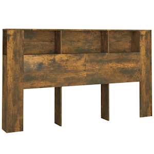 Čelo postele s úložným prostorem kouřový dub 180x18,5x104,5 cm - obrázek 2