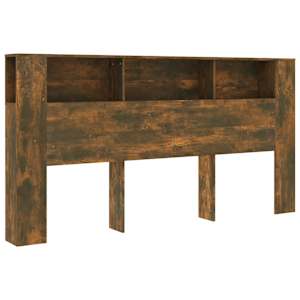 Čelo postele s úložným prostorem kouřový dub 200x18,5x104,5 cm - obrázek 2