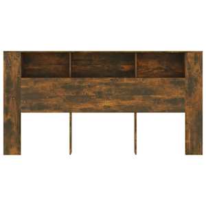 Čelo postele s úložným prostorem kouřový dub 200x18,5x104,5 cm - obrázek 3