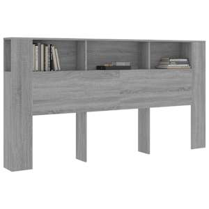 Čelo postele s úložným prostorem šedé sonoma 200x18,5x104,5 cm - obrázek 6