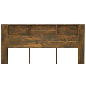 Čelo postele s úložným prostorem kouřový dub 220x18,5x104,5 cm - obrázek 4