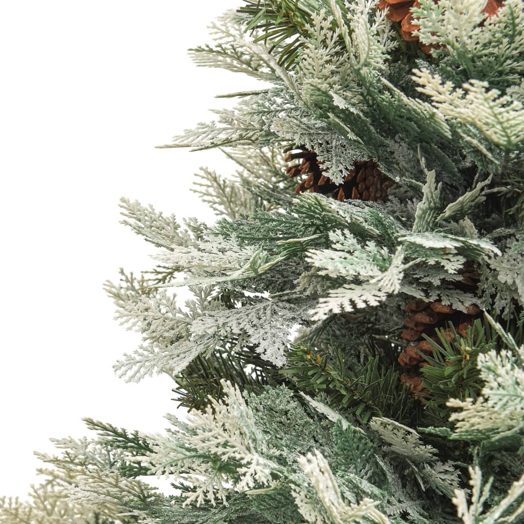 Weihnachtsbaum mit LEDs & Kiefernzapfen Grün 120 cm PVC & PE | Stepinfit.de