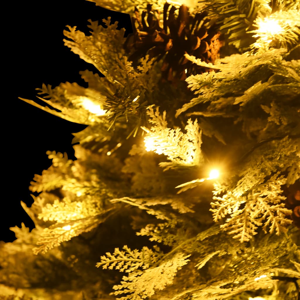 Weihnachtsbaum mit LEDs & Kiefernzapfen Grün 150 cm PVC & PE | Stepinfit.de
