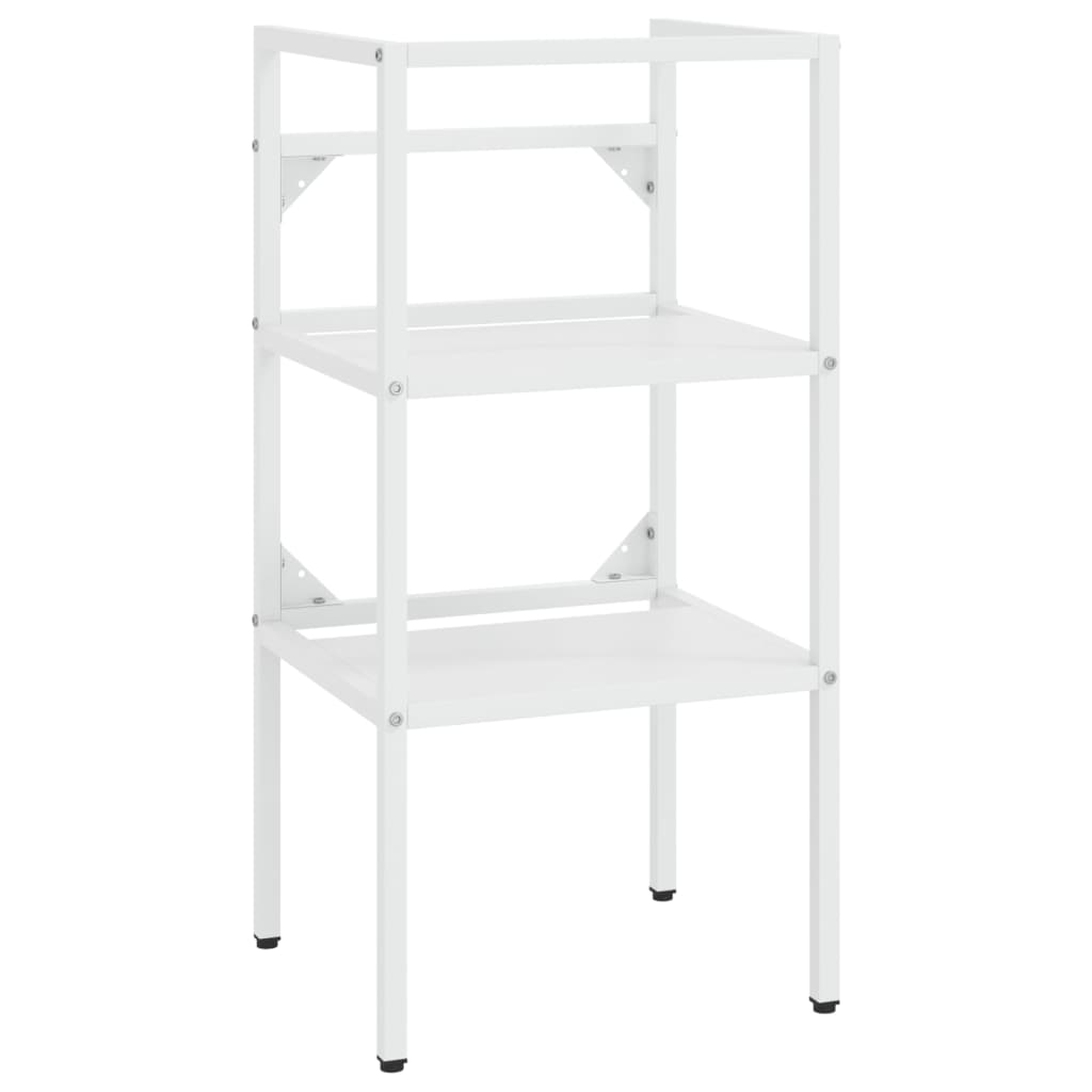 Thumbnail - vidaXL Badezimmer-Waschtischgestell mit Waschbecken Weiß Eisen