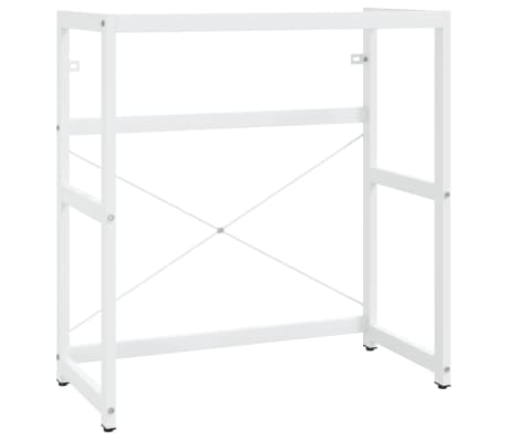 vidaXL Cadre de lavabo de salle de bain vasque &agrave; encastrer Blanc Fer
