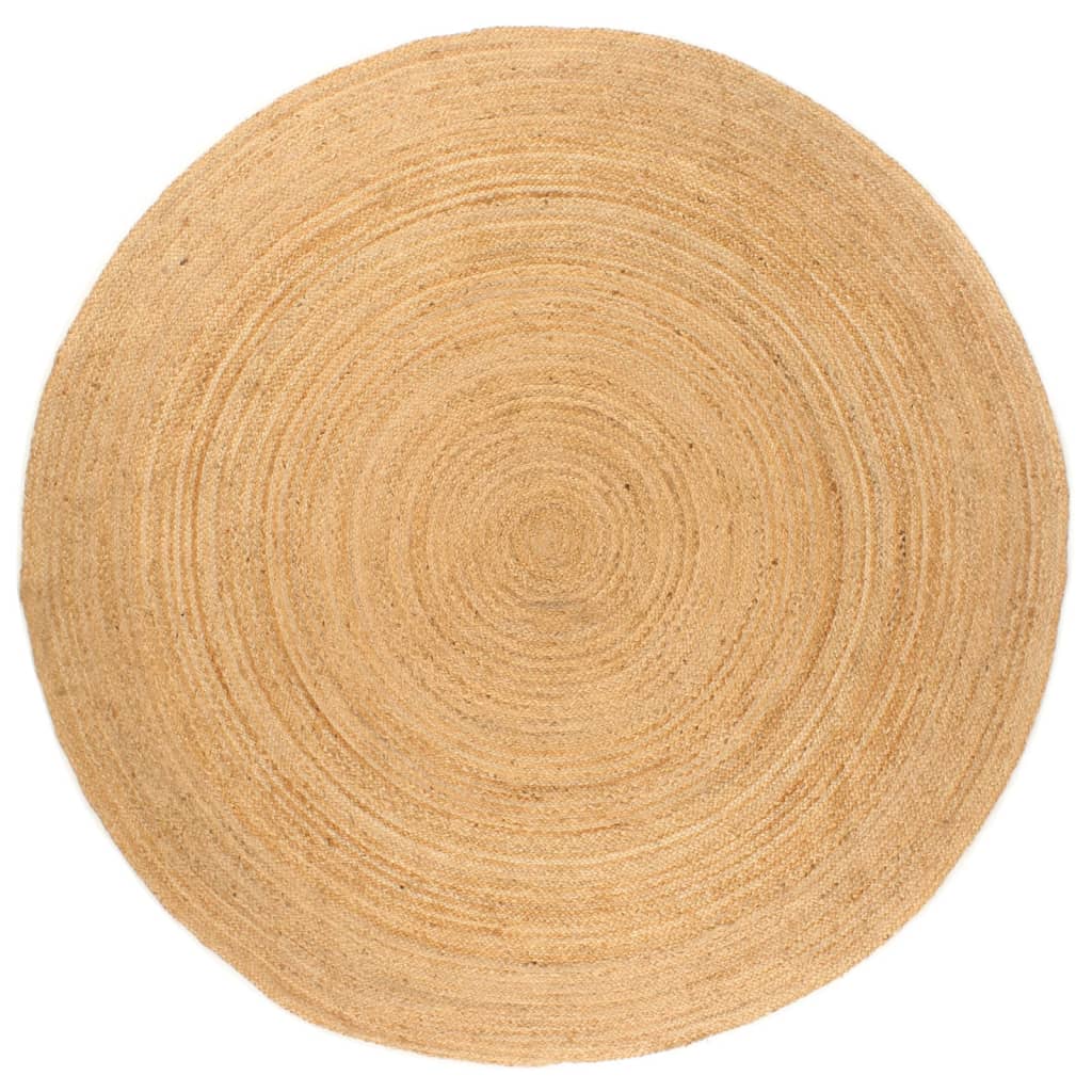 vidaXL Tapis Jute tressé 180 cm Rond