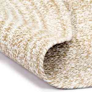 vidaXL Tapis fait &agrave; la main Jute Blanc et marron 240 cm