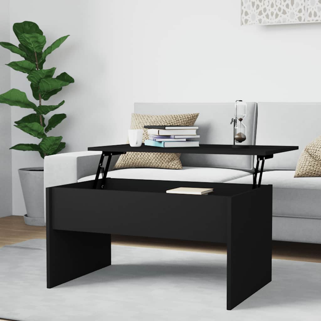 vidaXL Couchtisch Schwarz 80x50,5x41,5 cm Holzwerkstoff