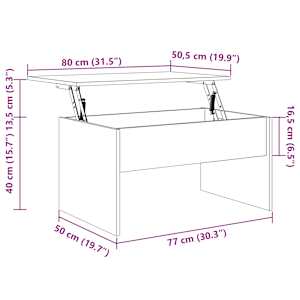 Konferenční stolek dub sonoma 80x50,5x41,5 cm kompozitní dřevo - obrázek 9