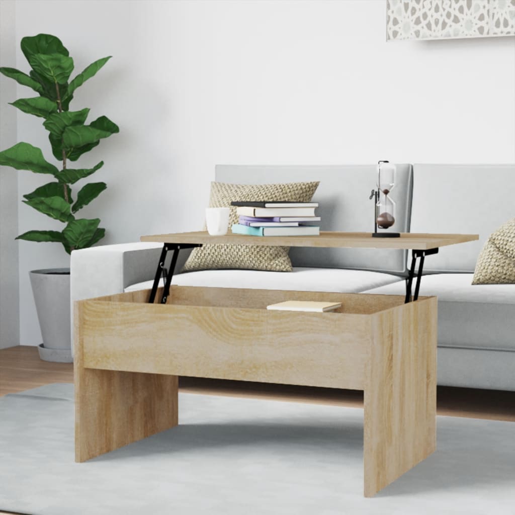 Couchtisch Sonoma-Eiche 80×50,5×41,5 cm Holzwerkstoff