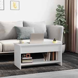 Konferenční stolek bílý 102 x 50 x 52,5 cm kompozitní dřevo - obrázek 3
