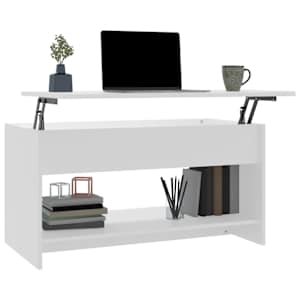 Konferenční stolek bílý 102 x 50 x 52,5 cm kompozitní dřevo - obrázek 4