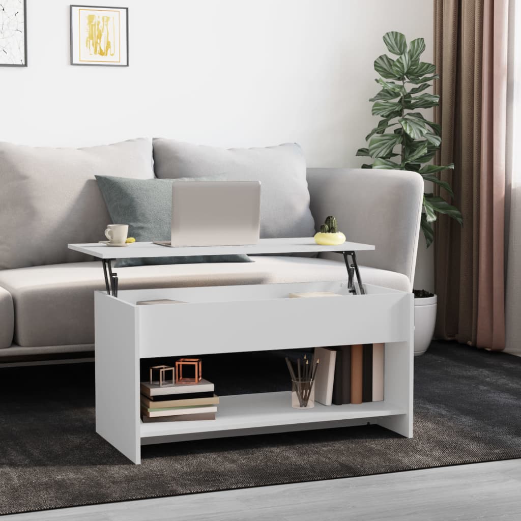 vidaXL sofabord 102x50x52,5 cm konstrueret træ hvid