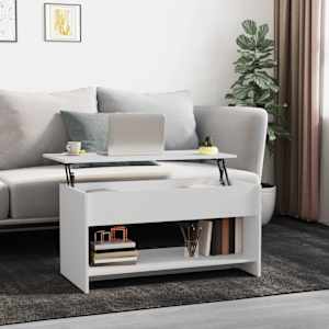 Konferenční stolek bílý 102 x 50 x 52,5 cm kompozitní dřevo - obrázek 1